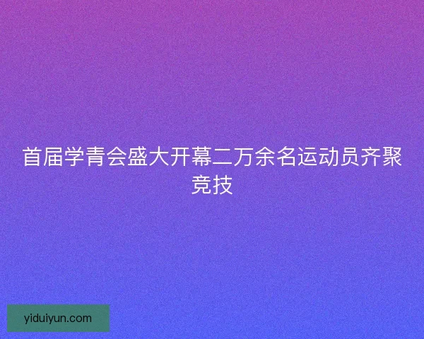 首届学青会盛大开幕二万余名运动员齐聚竞技